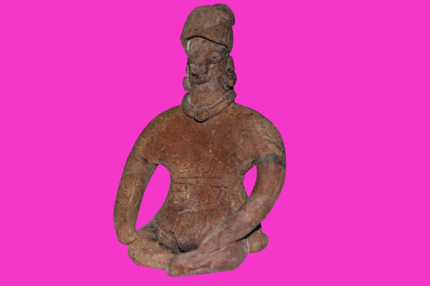 Pre Columbian Artifact Authentic Seated Tomb Figure Colima Mexico 250 AD COA 211