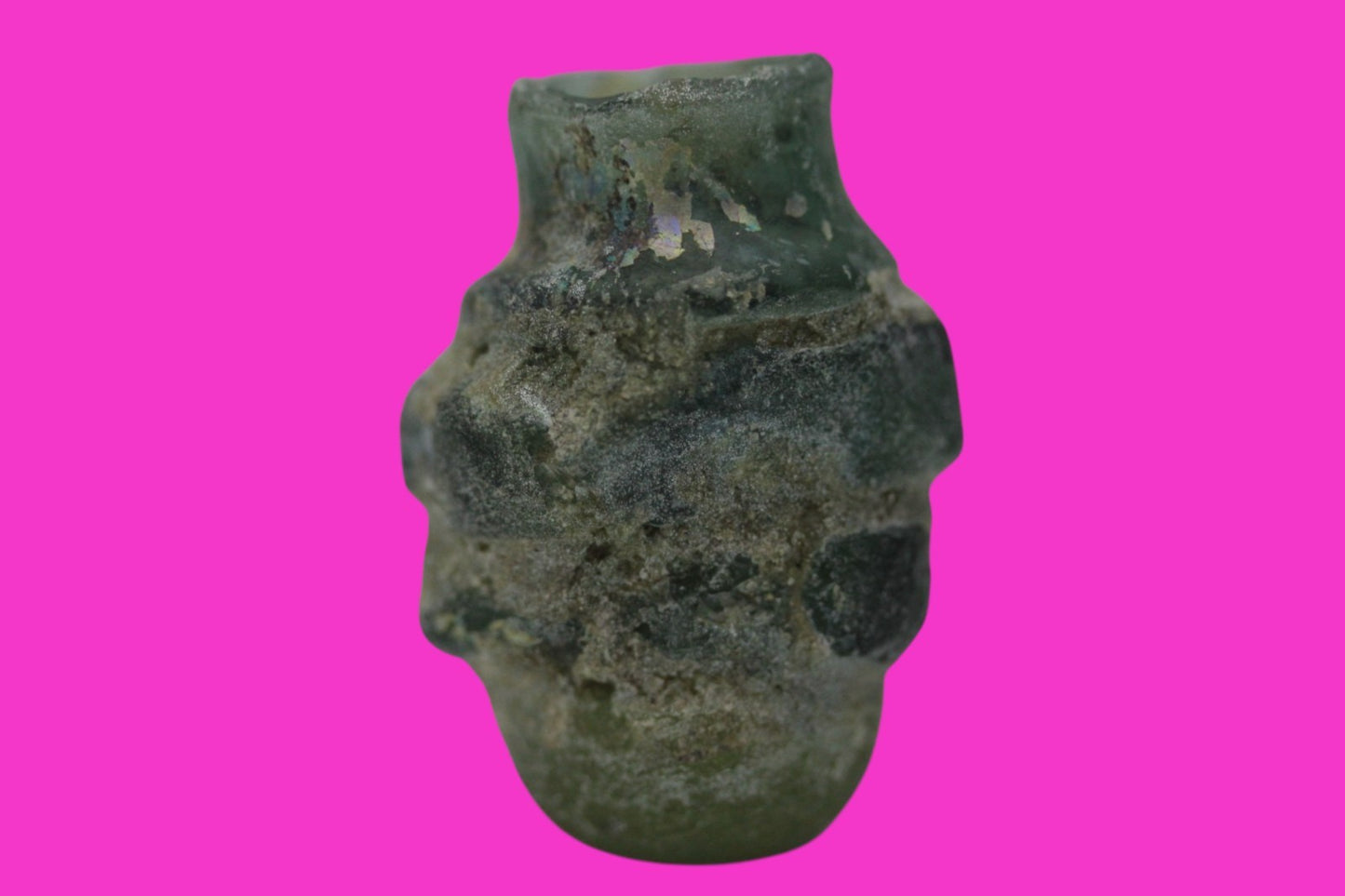 Authentic Persian Artifact Glass Bottle 900-1000 AD Silk Road Hoard COA J27