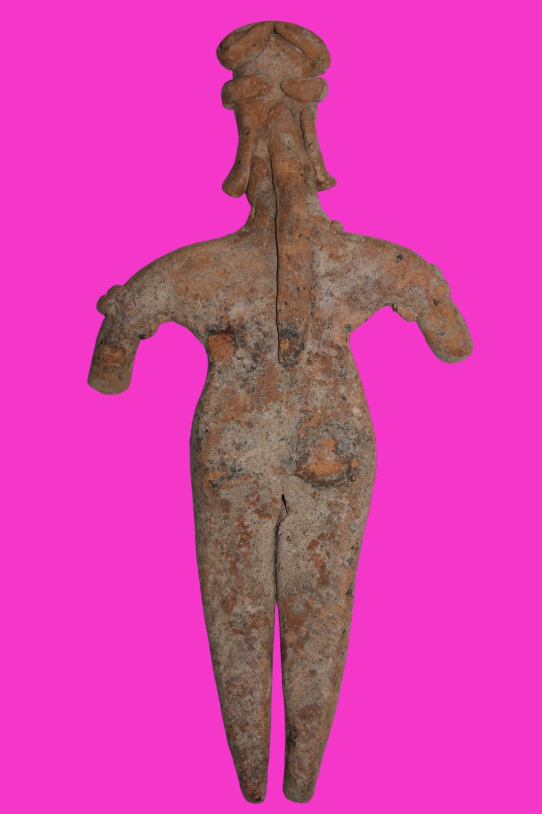 Pre Columbian Artifact 7 inch Female Tomb Figure Colima Mexico 100BC COA 252