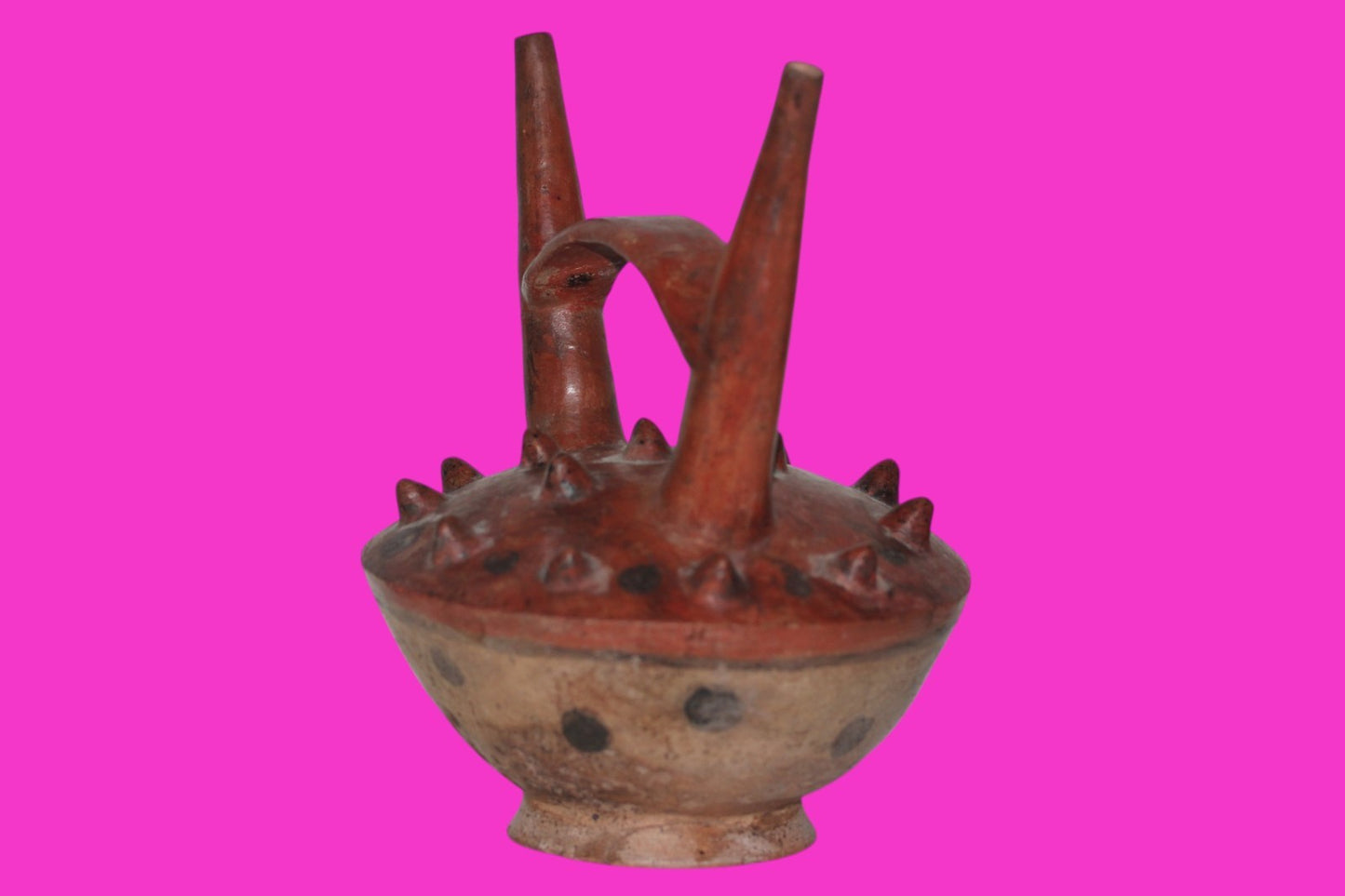 Pre Columbian Artifact Authentic Sican Stirrup Vessel 750-1000 AD Peru COA 220