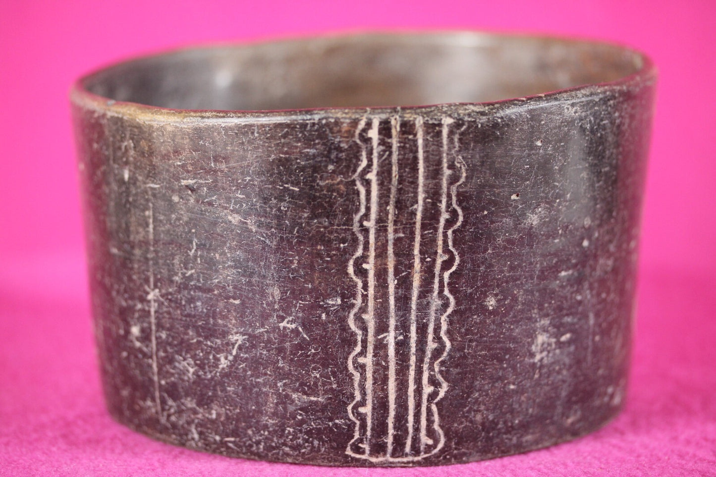 Authentic Pre Columbian Artifact Mayan Incised Bowl Ex Arte Primitivo COA T118