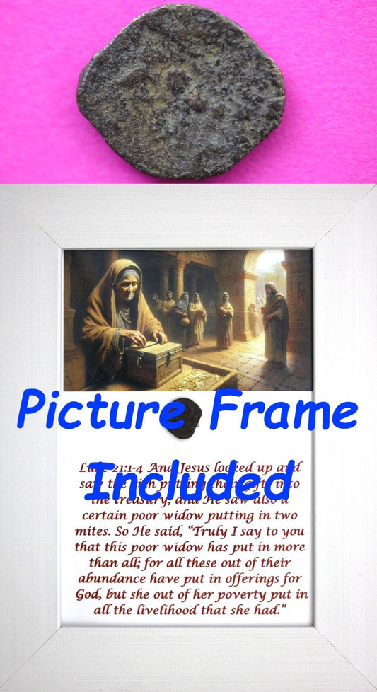 Widows Mite Coin Holy Land Artifact Free Display Frame Jesus Christ Lifetime 126