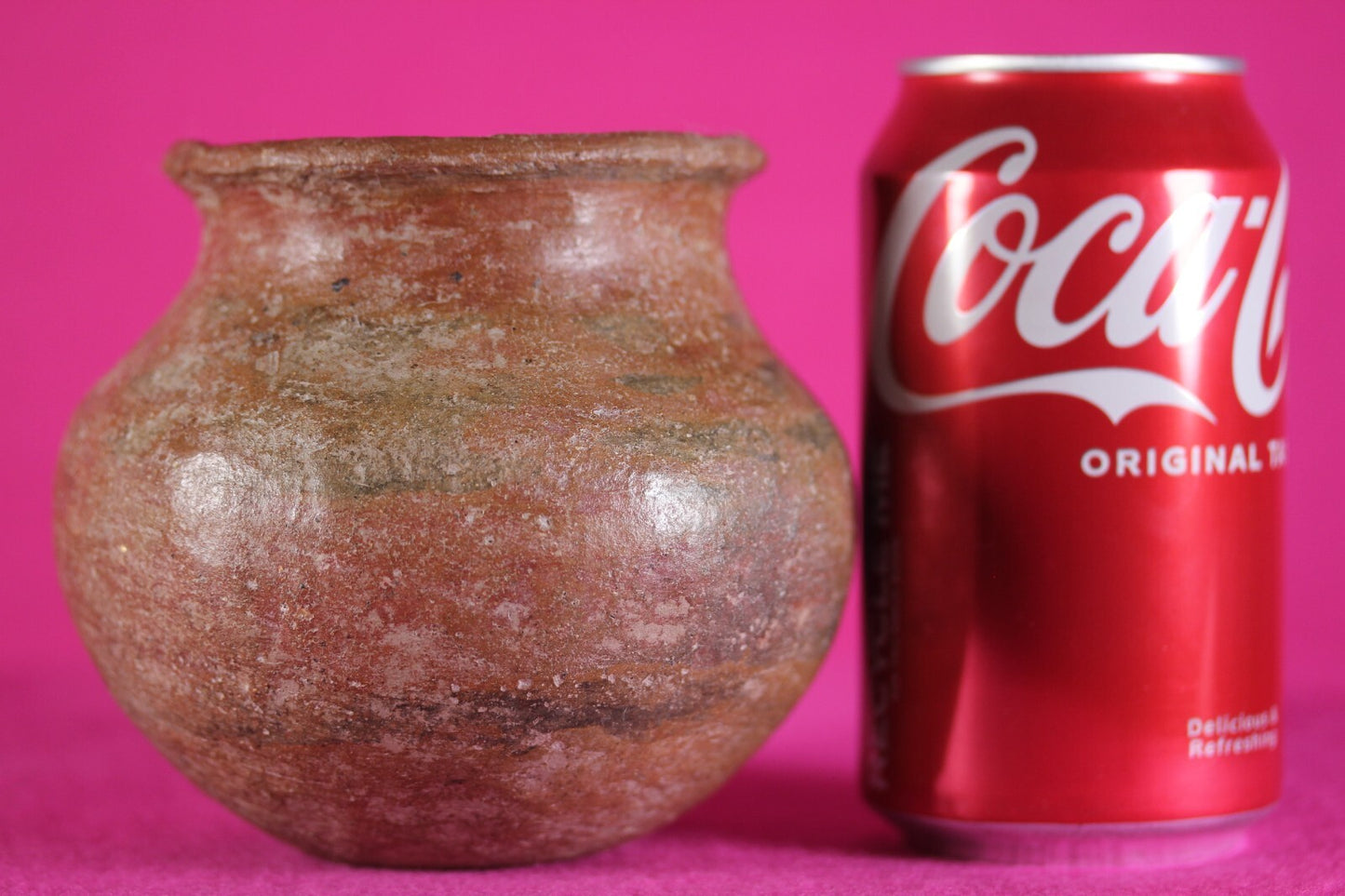 Pre Columbian Artifact Colima 300 BC-300 AD Red Jar Guaranteed Authentic COA J57