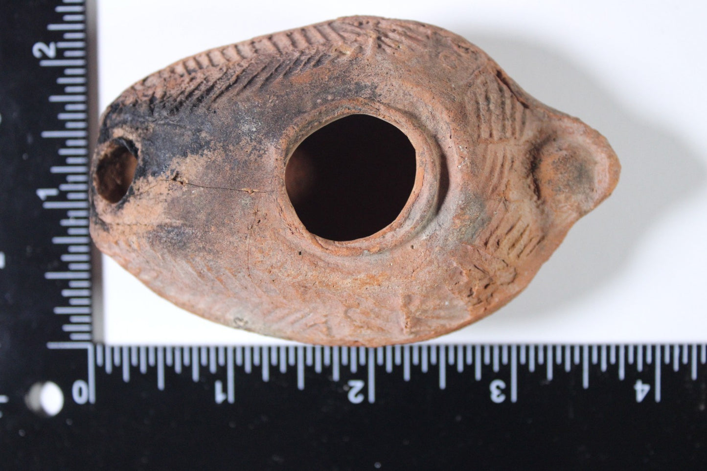 Oil Lamp Holy Land Ancient Artifact Jesus Christ Home Israel 300-600 AD COA 126