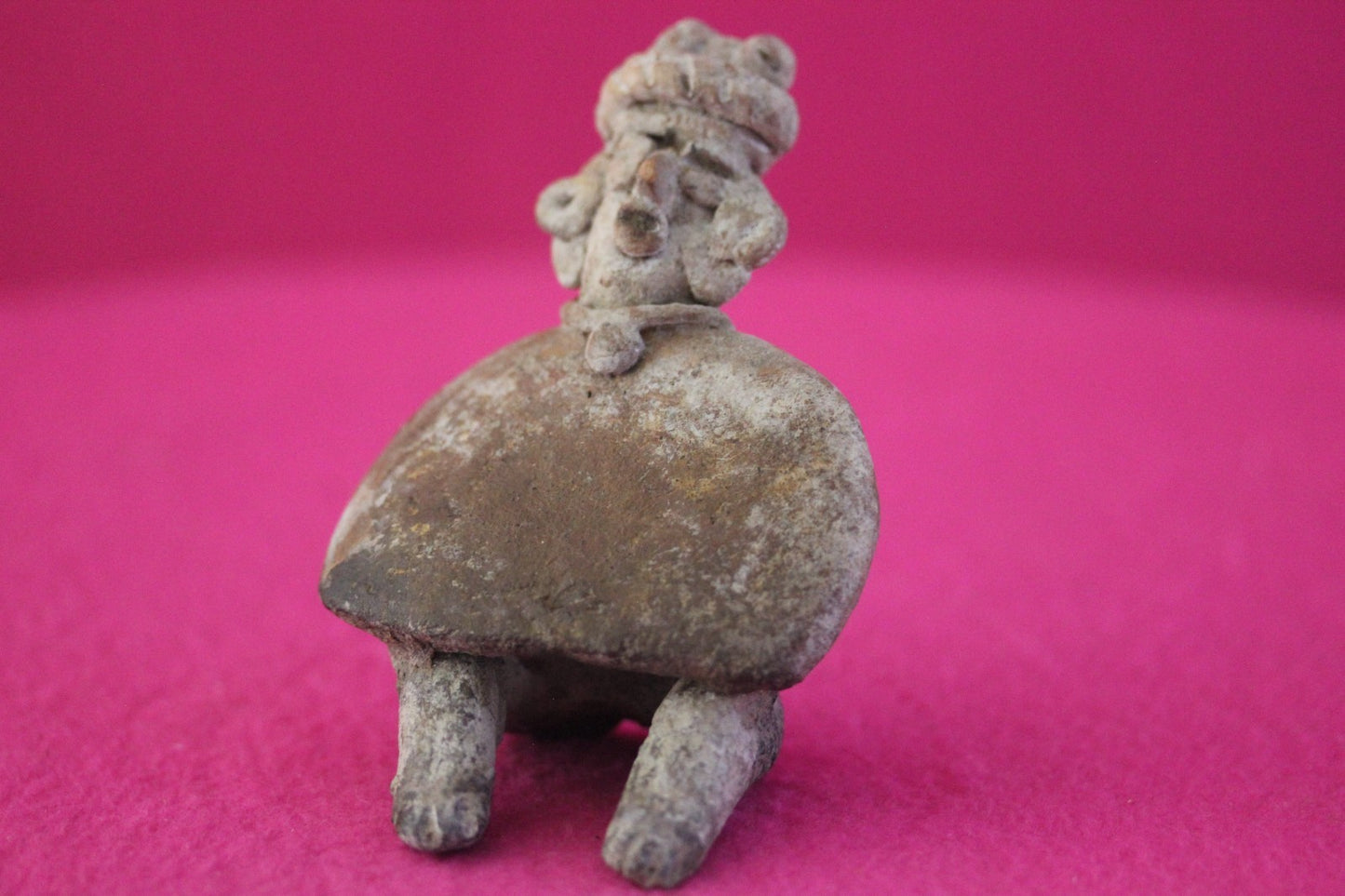Authentic Pre Columbian Artifact Rare Skirted Tomb Figure Colima Mexico COA 183
