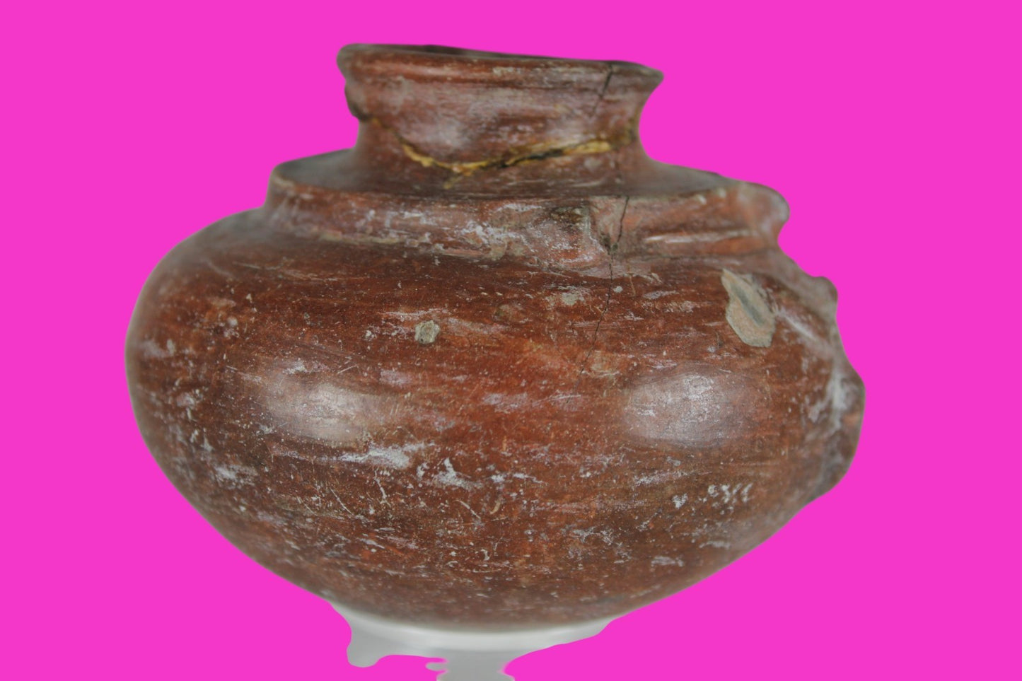 Pre Columbian Authentic Artifact Repaired Mayan Olla Yucatan 250-900 AD COA J69