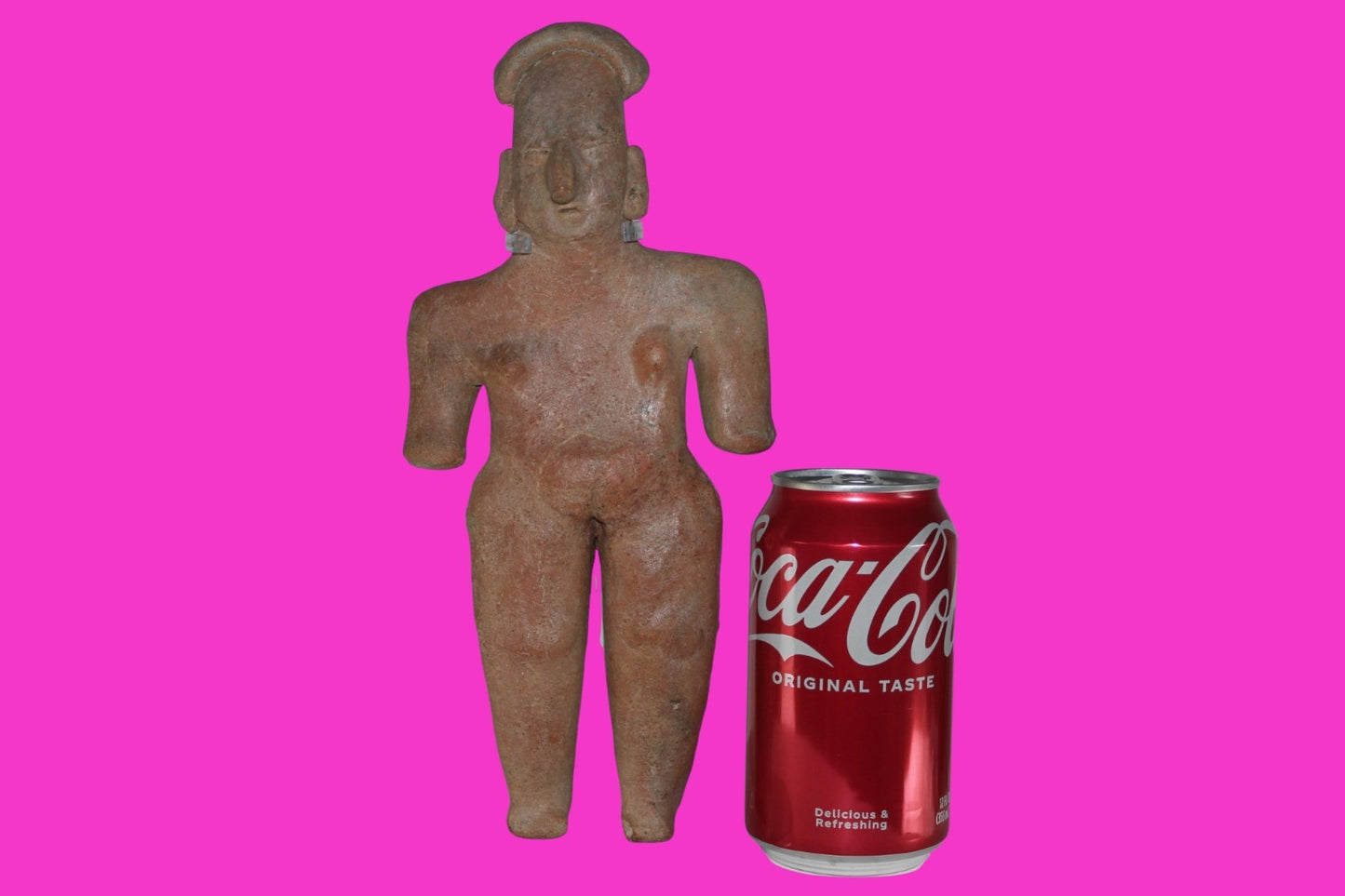 Pre Columbian Artifact Giant 10in Female Tomb Figure Colima Mexico 100BC COA 272