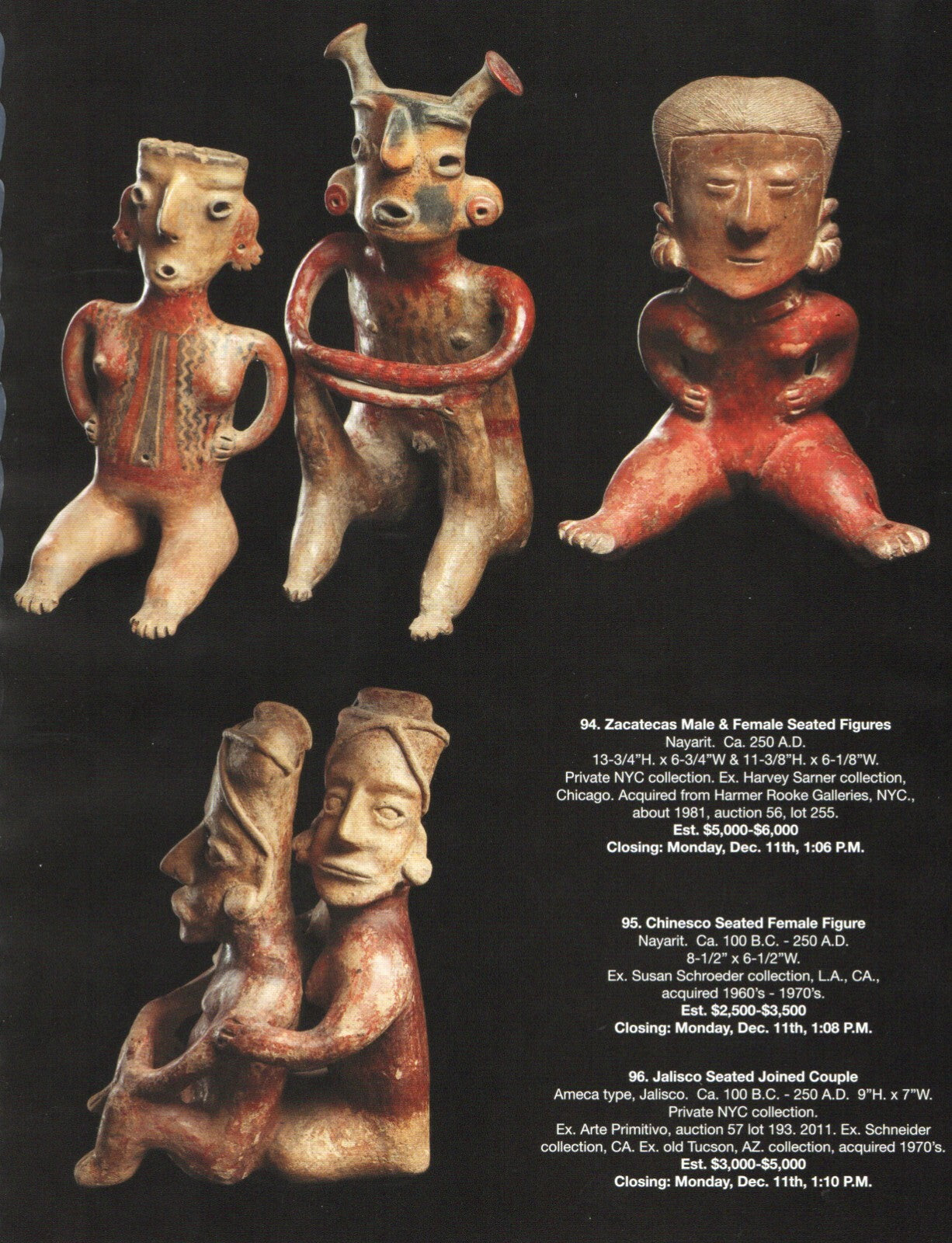 Pre Columbian Artifacts Price & Value Guide Arte Primitivo Auction Catalog 112