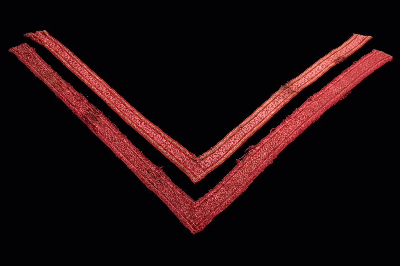 Pre Columbian Artifacts 2 Long Textile Borders Chancay Peru 1000-1250 AD COA 276