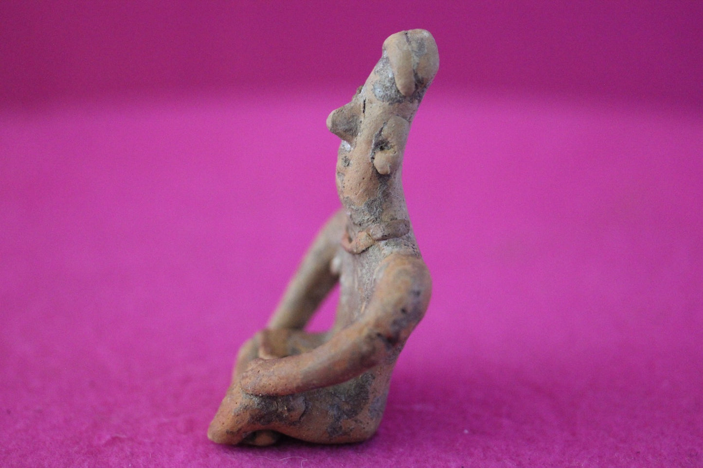 Authentic Pre Columbian Artifact Female Seated Tomb Figure Colima Mexico COA 190