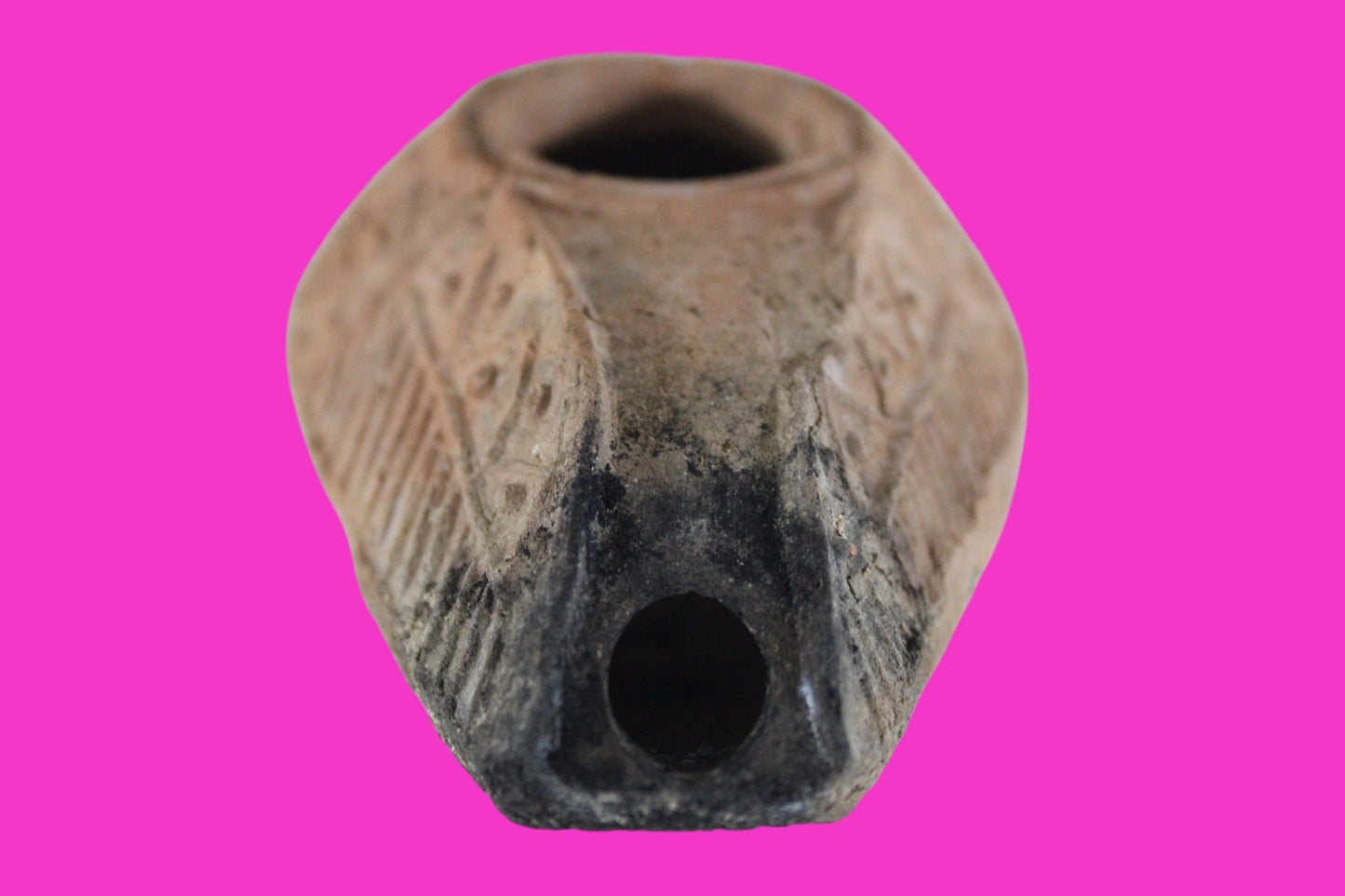 Oil Lamp Holy Land Ancient Artifact Jesus Christ Home Israel 300-600 AD COA 85