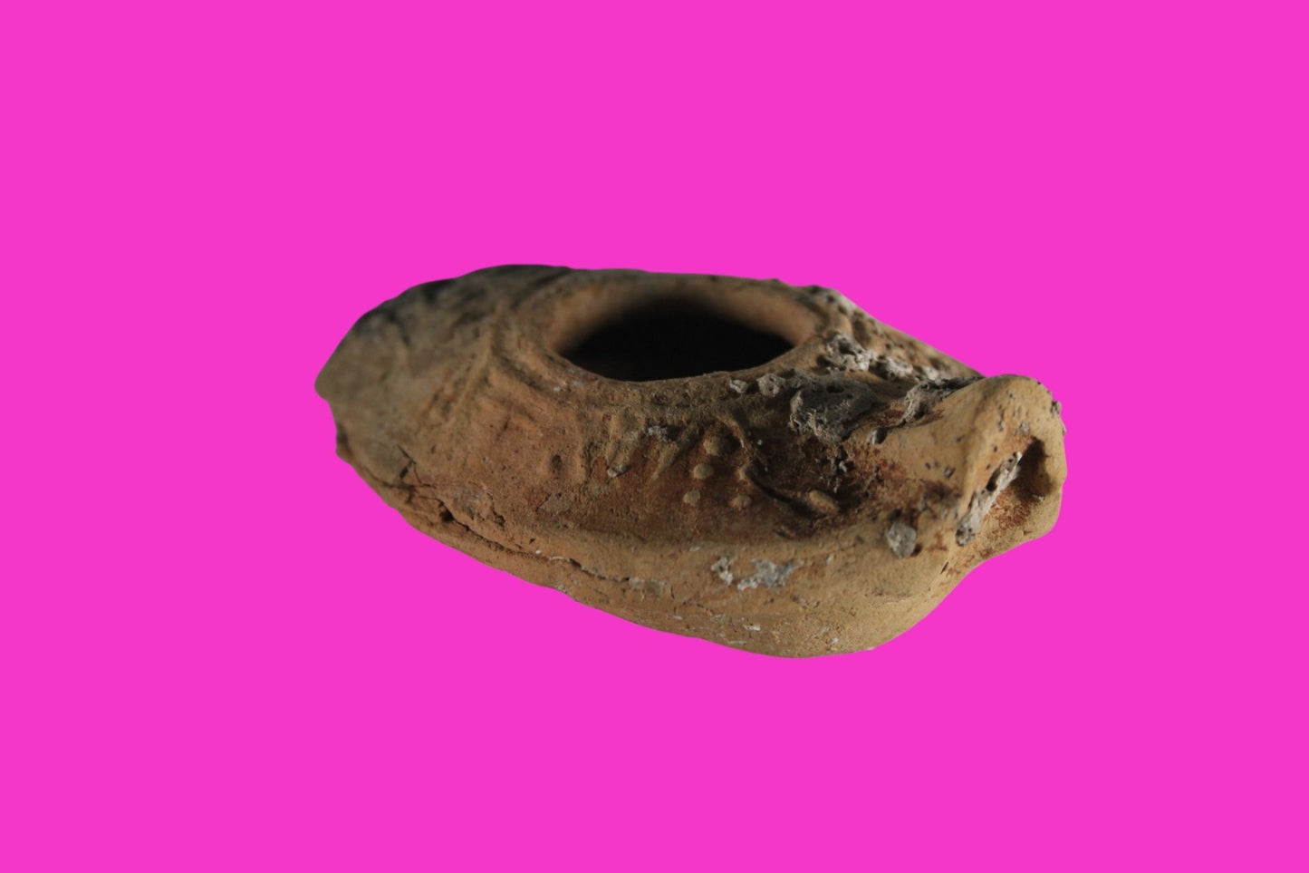 Ancient Holy Land Oil Lamp Artifact Jesus Christ Homeland 100BC-400AD COA 30