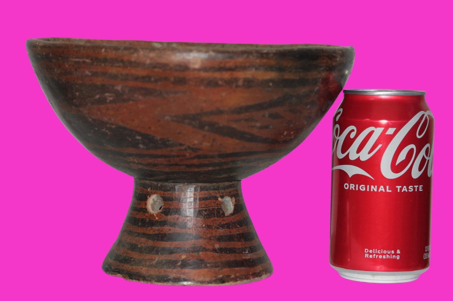 Pre Columbian Authentic Artifact Pedestal Bowl Narino Columbia 1000 AD COA J50