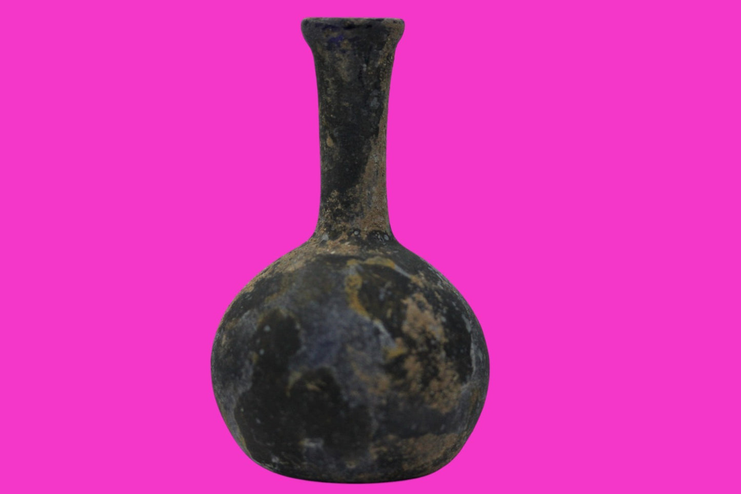 Authentic Ancient Holy Land Artifact Glass Bottle 100-300 AD Roman Era COA J21