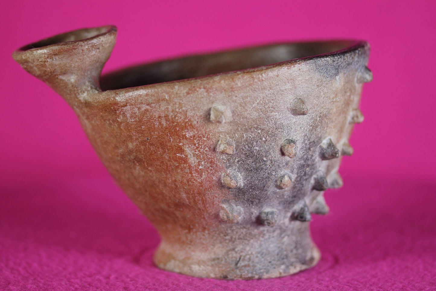 Pre Columbian Authenticrtifact Spiked Bowl Michoacan Ex Arte Primitivo COA T08