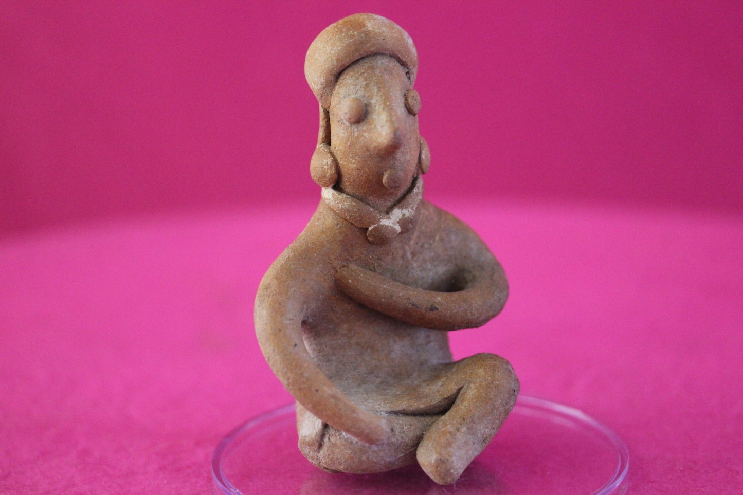 Pre Columbian Authentic Artifact Rare Seated Tomb Figure Colima Mexico COA 187