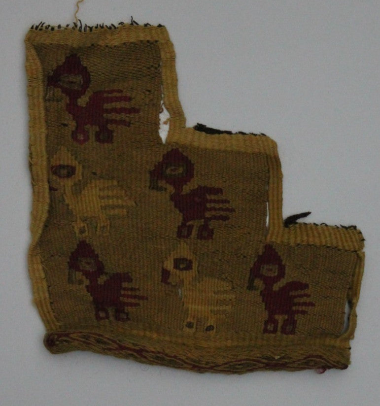 Pre Columbian Artifact Authentic Frameable Textile Border Chancay Peru COA 23