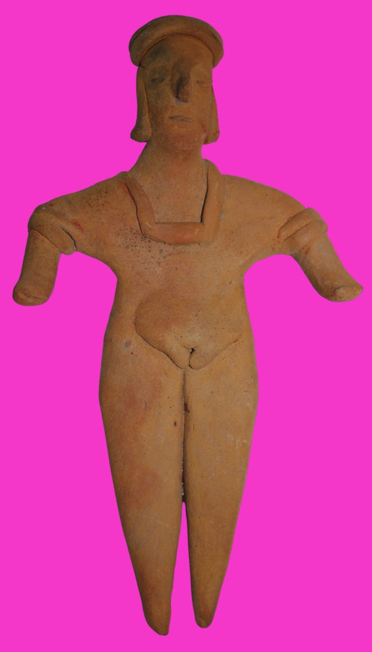 Pre Columbian Artifact 6 in Female Shaft Tomb Figure Colima Mexico 100BC COA 269