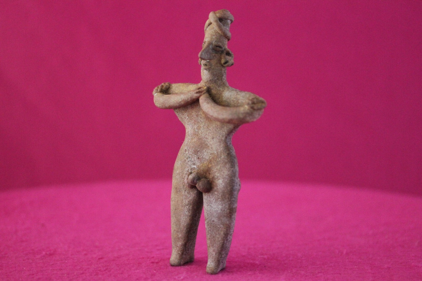 Authentic Pre Columbian Artifact Tomb Figure Colima Mexico 100 BC-250 AD COA 174