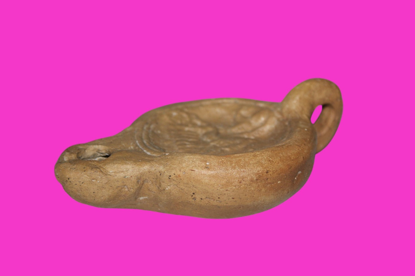 Four Horse War Chariot Oil Lamp Ancient Holy Land Artifact 200-400 AD COA J123