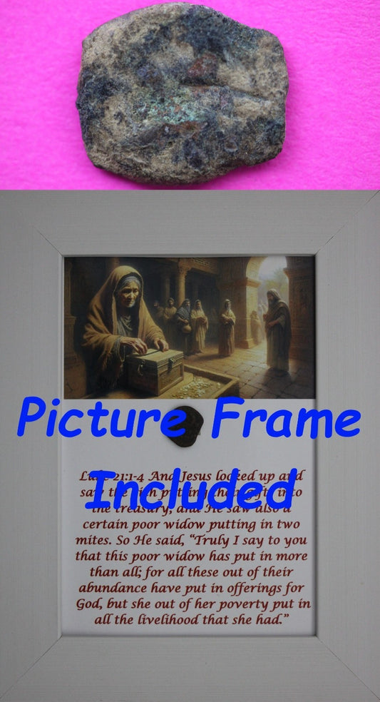 Widows Mite Coin Holy Land Artifact Free Display Frame Jesus Christ Lifetime 28