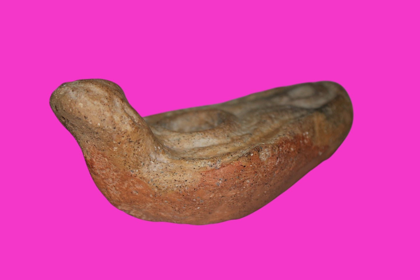 Oil Lamp Holy Land Ancient Artifact Jesus Christ Home Israel 100-400 AD COA J122