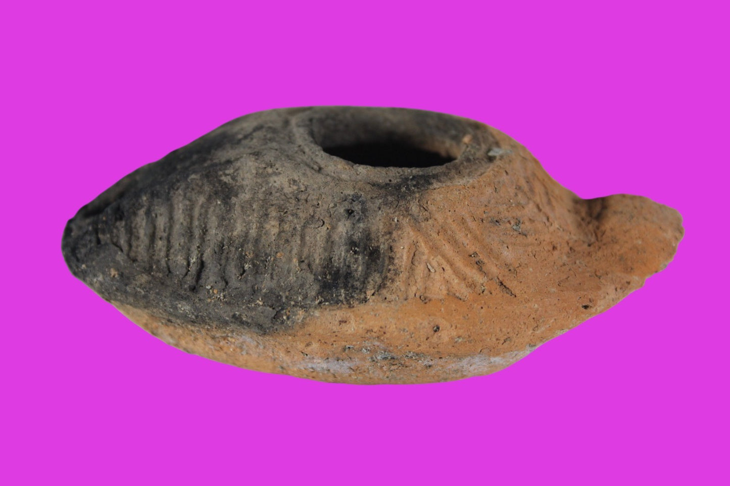 Ancient Holy Land Oil Lamp Artifact Jesus Christ Home Israel 300-600 AD COA 133
