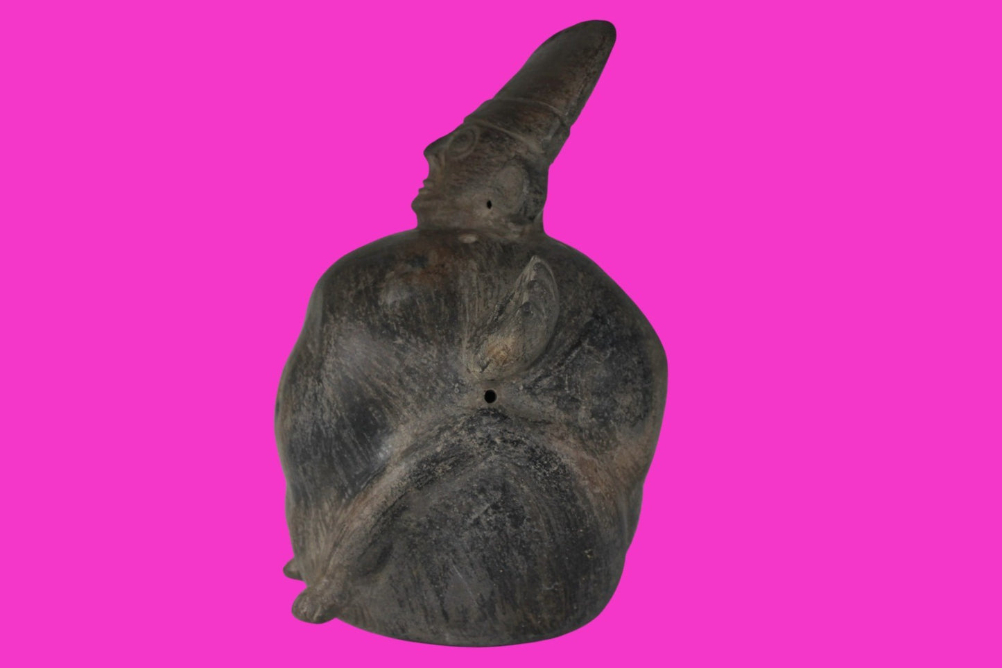 Pre Columbian Artifact Chancay 11 Inch Rotund Figure 1000-1250 AD  Peru COA 264