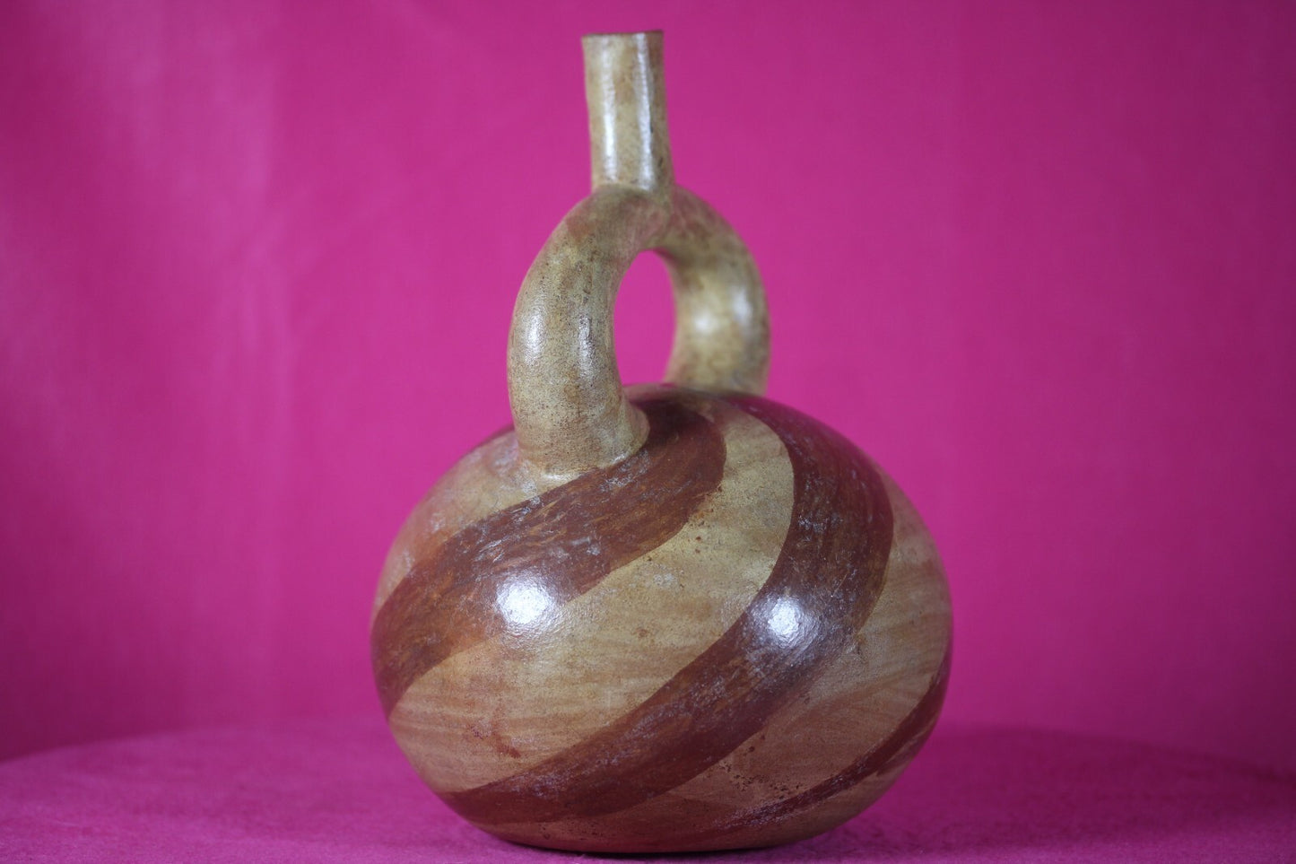 Pre Columbian Authentic Artifact Stirrup Vessel Moche Ex Arte Primitivo COA T32