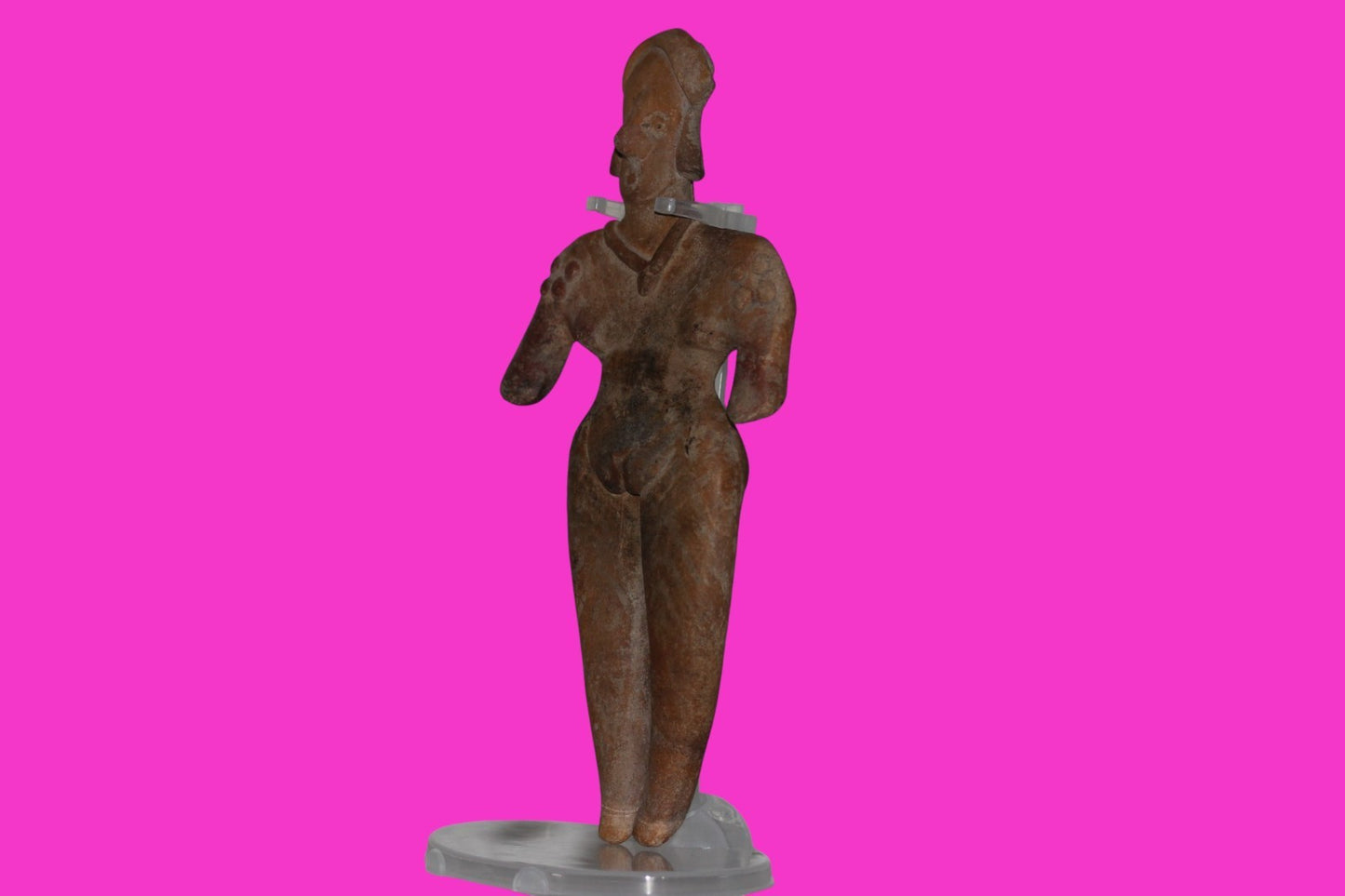 Pre Columbian Artifact BIG Female Shaman Tomb Figure Colima Mexico 100BC COA 250