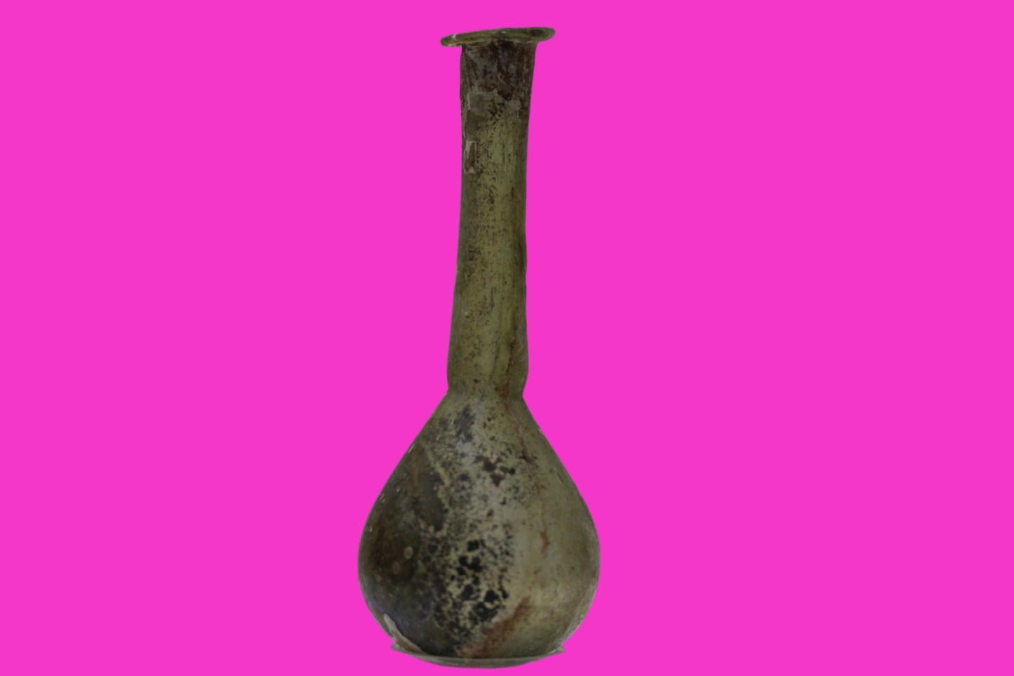 Ancient Holy Land Glass Bottle Authentic Artifact 100-300 AD Roman Era COA J20