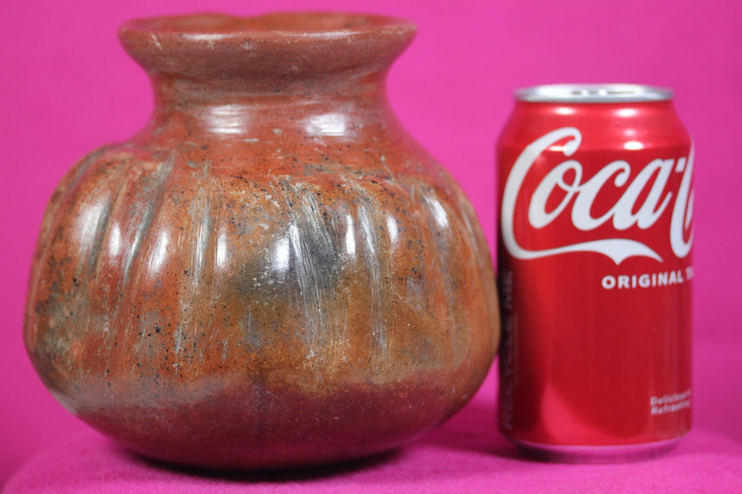 Pre Columbian Artifact Colima 300 BC-300 AD Gadrooned Jar Authentic COA J14