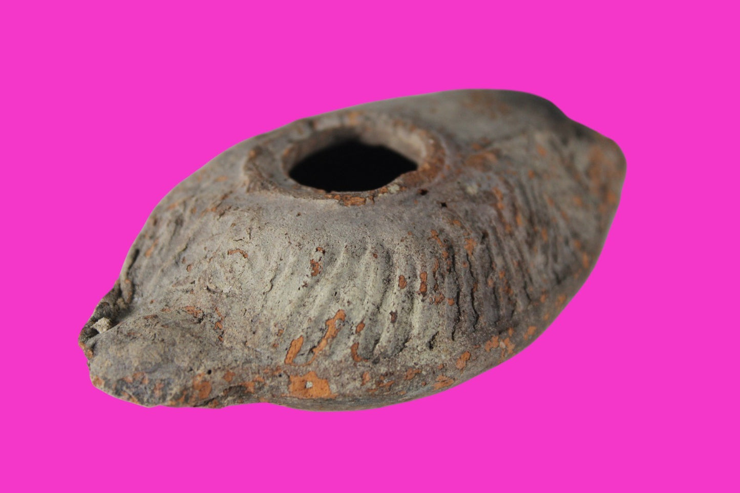 Oil Lamp Holy Land Ancient Artifact Jesus Christ Home Israel 300-600 AD COA 115