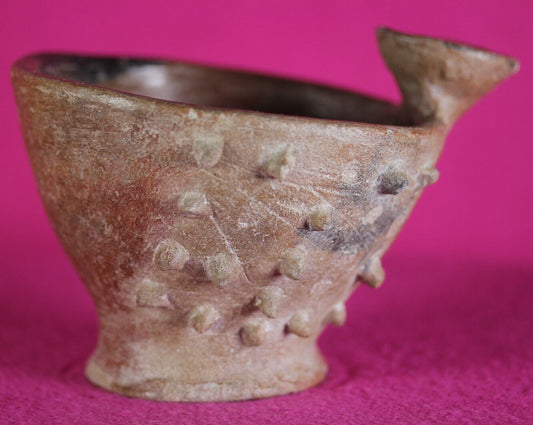 Pre Columbian Authenticrtifact Spiked Bowl Michoacan Ex Arte Primitivo COA T08