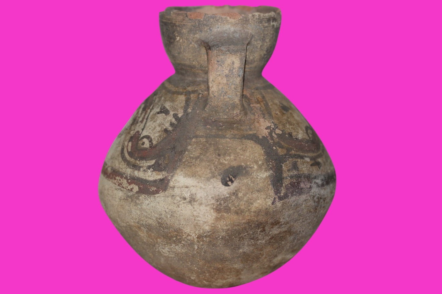 Pre Columbian Authentic Artifact Snake Jug Chancay Peru 1200 -1450 AD COA J103