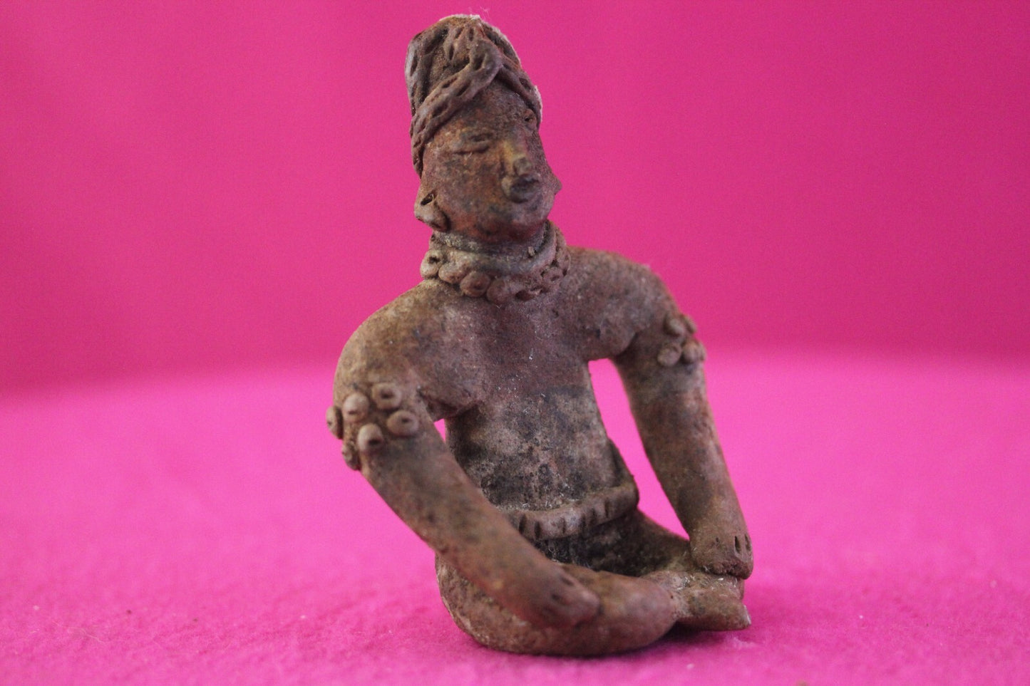 Authentic Pre Columbian Artifact Rare Seated Tomb Figure Colima Mexico COA 179