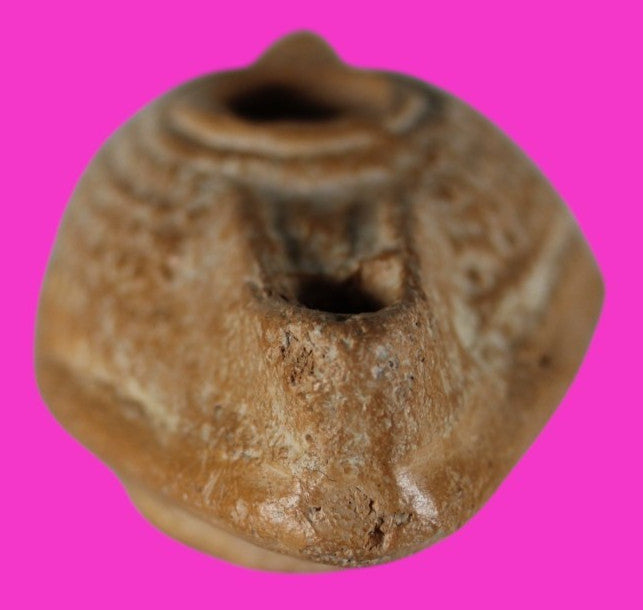 Ancient Holy Land Oil Lamp Artifact Jesus Christ Homeland 100 - 400 AD COA L07