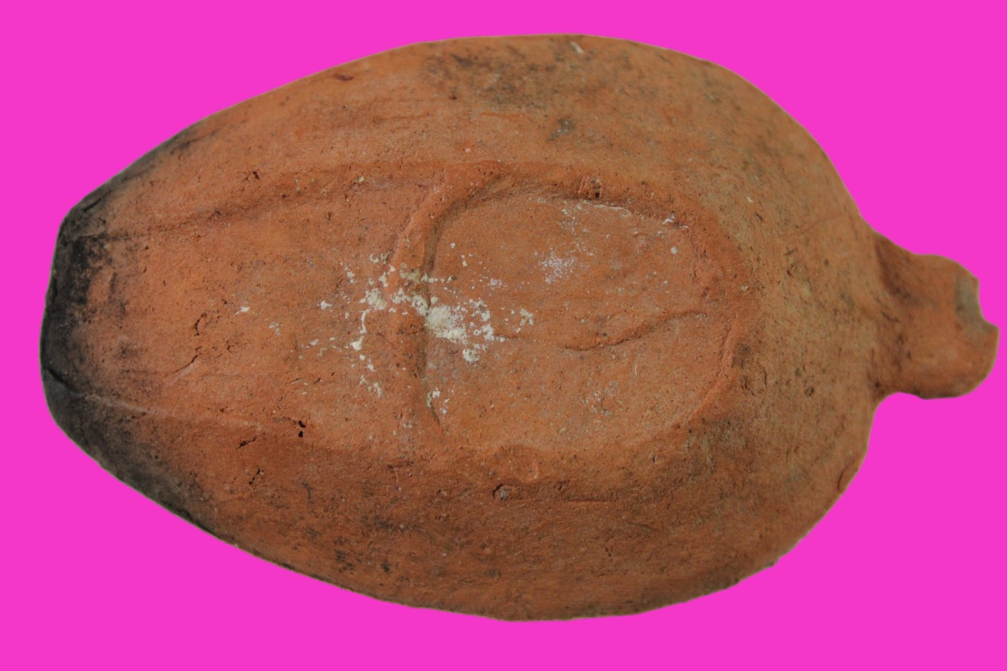 Ancient Holy Land Oil Lamp Artifact 2 Hidden Christian Crosses 300-600 AD COA 82