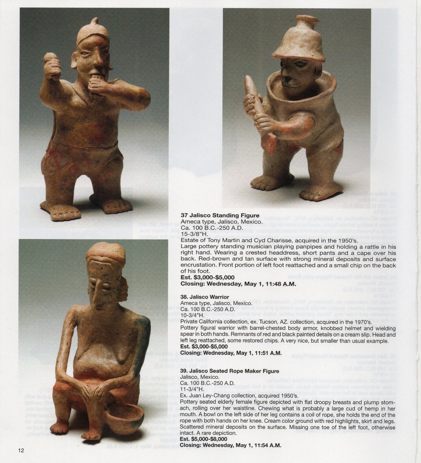 Pre Columbian Artifacts Price & Value Guide Arte Primitivo Auction Catalog #65