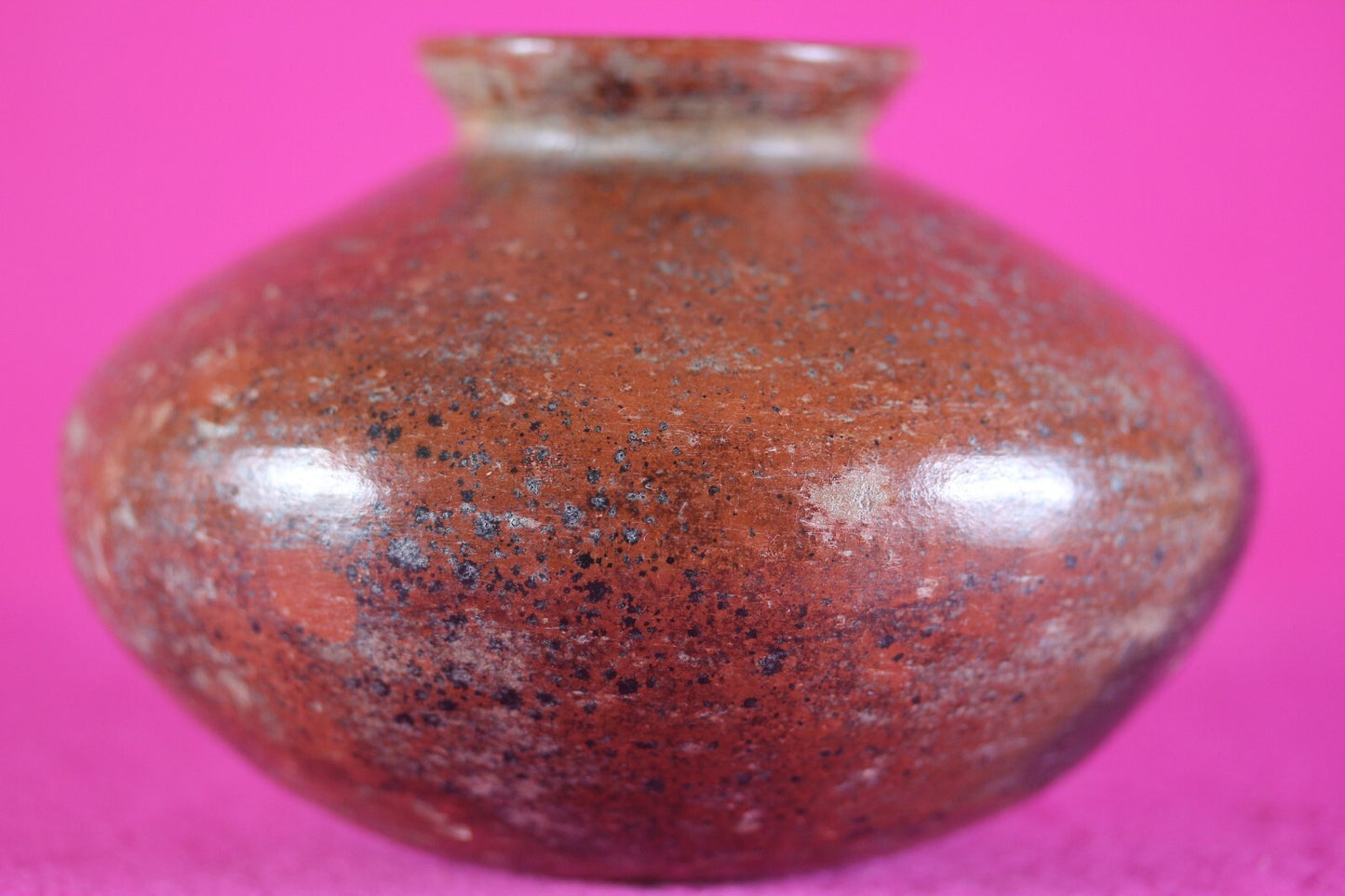 Pre Columbian Artifact Colima 300 BC-300 AD Red Jar Guaranteed Authentic COA J56