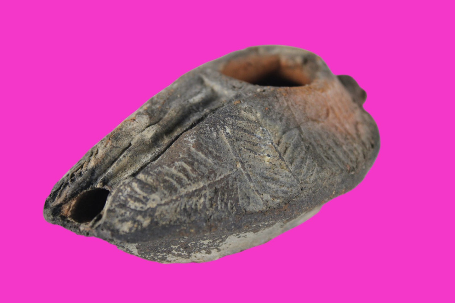 Oil Lamp Holy Land Ancient Artifact Jesus Christ Home Israel 300-600 AD COA 121