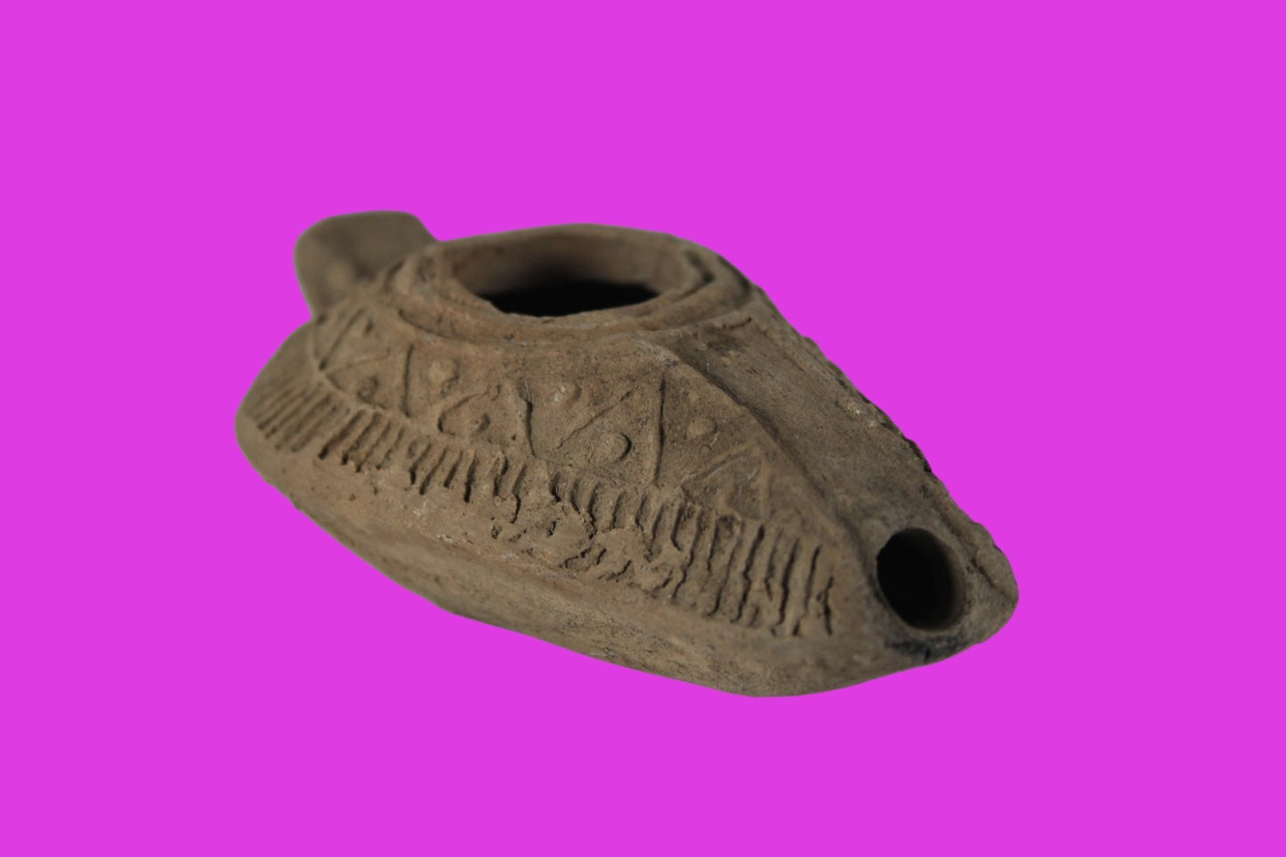 Ancient Holy Land Oil Lamp Artifact  From Jesus Christ Homeland 400-600AD COA 37