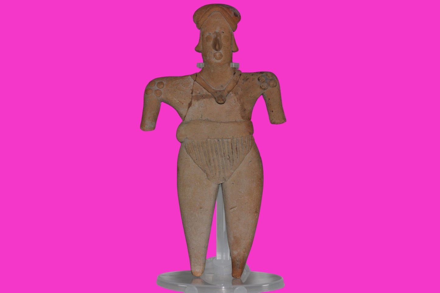 Pre Columbian Artifact 8 Inch Shaman Tomb Figure Colima Mexico 100 BC COA 236