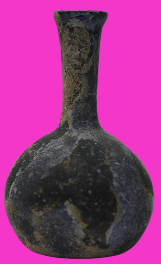 Authentic Ancient Holy Land Artifact Glass Bottle 100-300 AD Roman Era COA J21