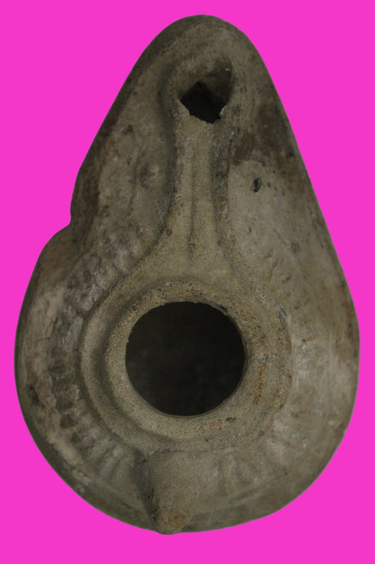 Ancient Holy Land Oil Lamp Artifact  From Jesus Christ Homeland 400-600AD COA 35