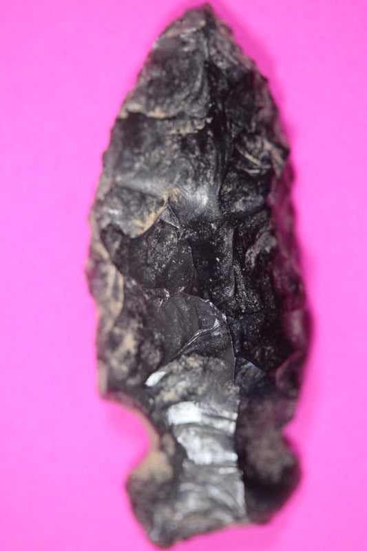 Authentic Pre Columbian Artifact Aztec Arrowhead Battle of Mexico City COA 16