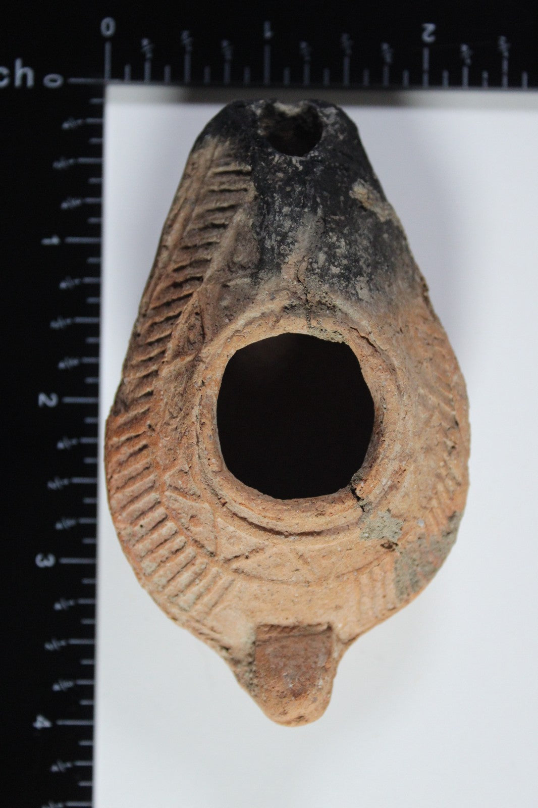 Oil Lamp Holy Land Ancient Artifact Jesus Christ Home Israel 300-600 AD COA 89