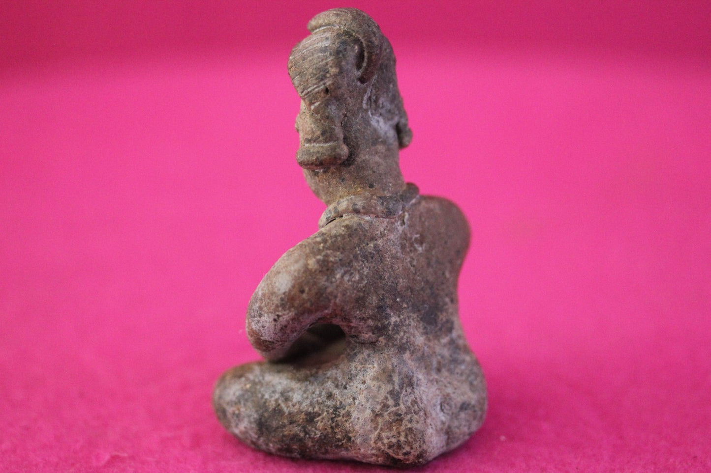 Authentic Pre Columbian Artifact Male Seated Tomb Figure Colima Mexico COA 193