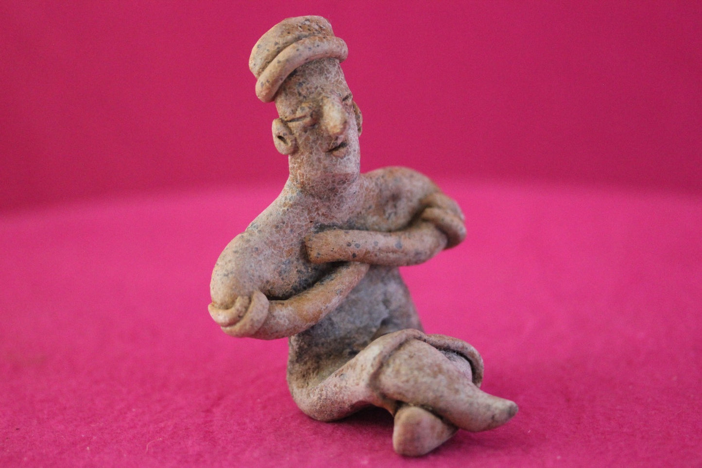 Authentic Pre Columbian Artifact Rare Seated Tomb Figure Colima Mexico COA 188