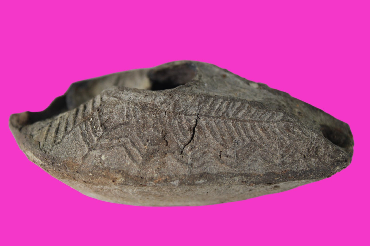 Ancient Holy Land Oil Lamp Artifact Rare Kiln Error Israel 300-600 AD COA 129